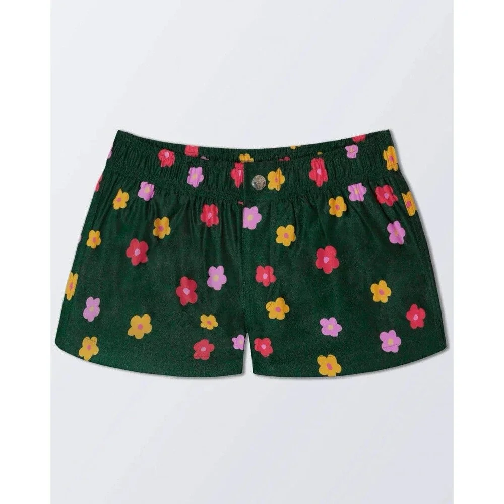 DC2 Miami Swim Mini Shorts Mens Size 2XL Green Floral Buy Myself Flowers Print